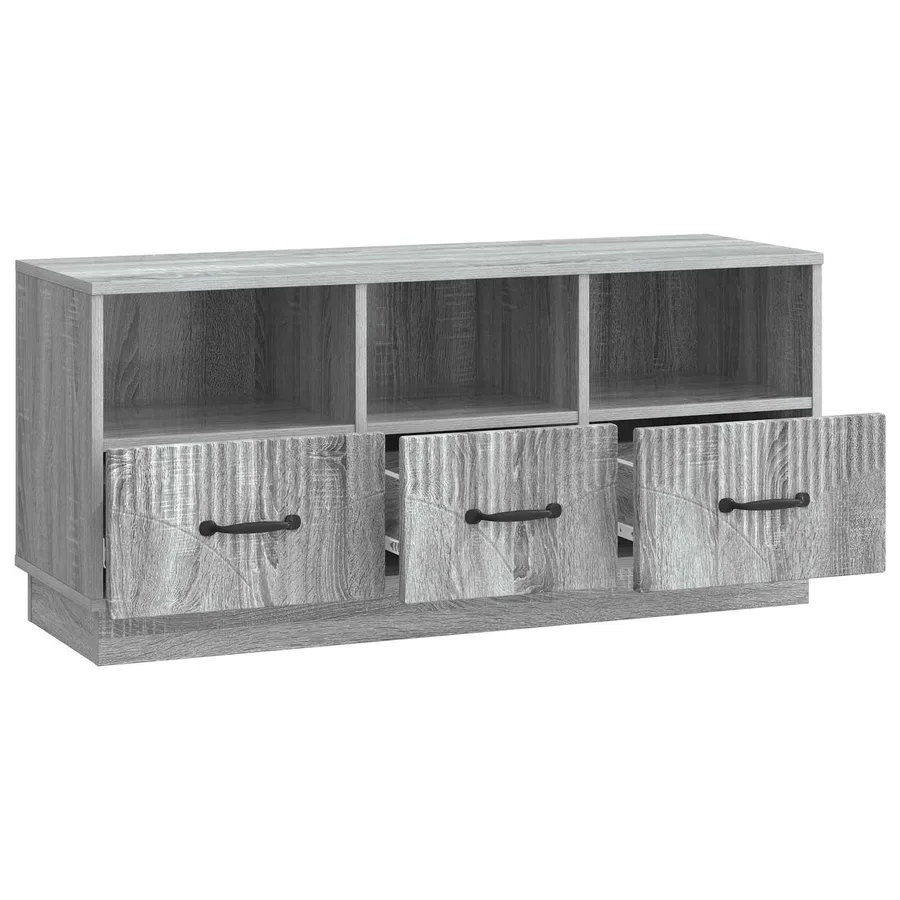 Meuble TV Sonoma gris 102 x 34,5 x 47 cm Bois d'ingénierie - 5