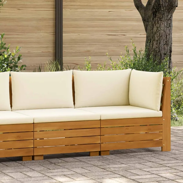Ensemble de salon de jardin 2 Pièce Marron Bois d'Acacia Massif