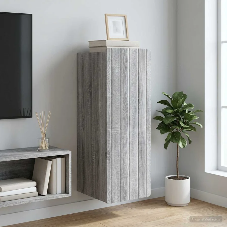 Armoire Murale Sonoma gris 33 x 34,5 x 94 cm Bois d'ingénierie