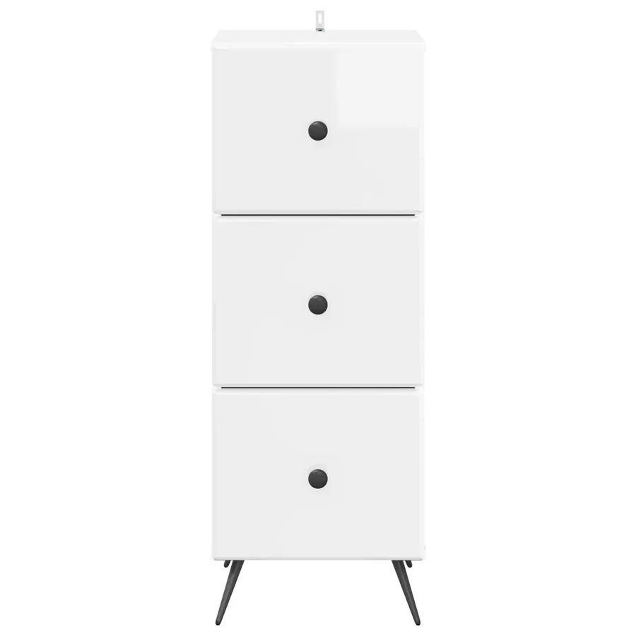 Armoire à tiroirs Blanc brillant 33 x 34,5 x 90 cm - 6