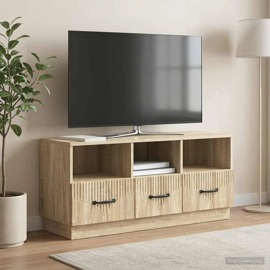 Meuble TV Chêne Sonoma 102 x 34,5 x 47 cm Bois d'ingénierie