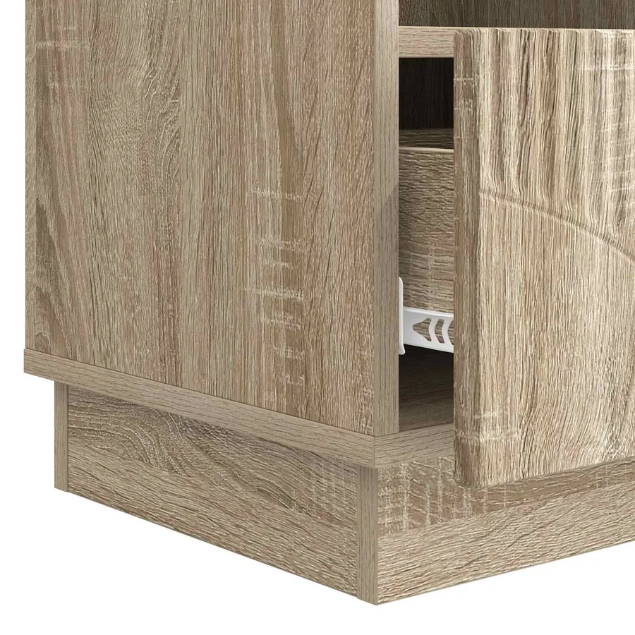 Meuble TV Chêne Sonoma 102 x 34,5 x 47 cm Bois d'ingénierie - 9