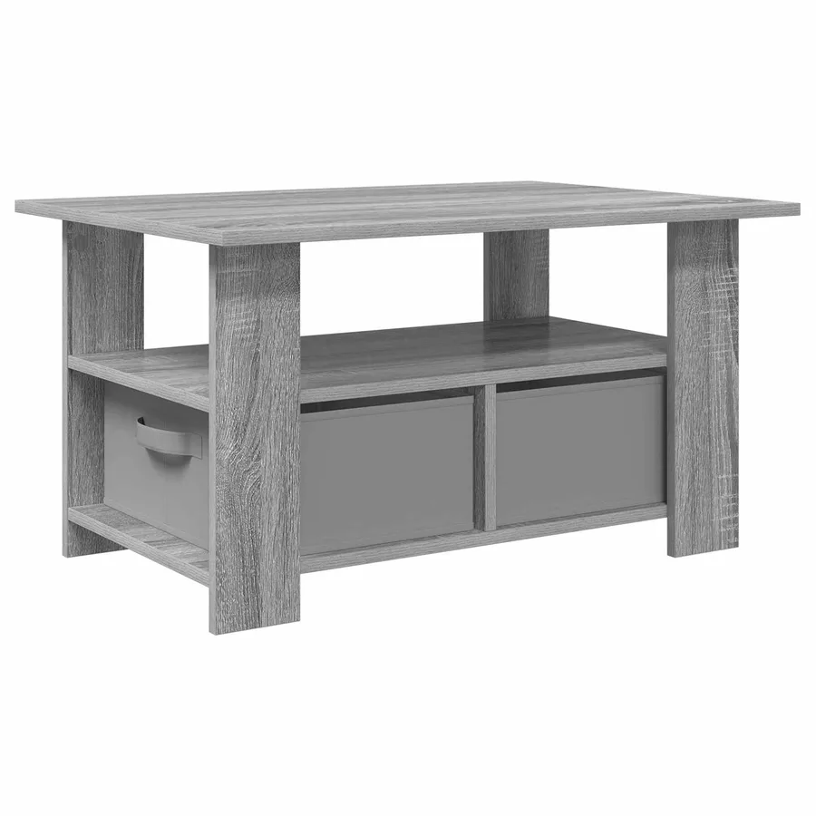 Table basse Gris Sonoma 77 x 55 x 42 cm Bois d'ingénierie - 7