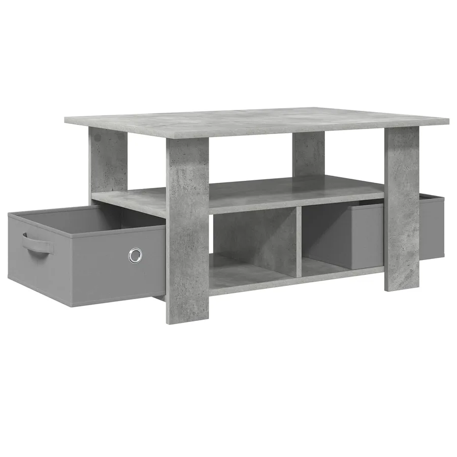 Table basse Gris béton 77 x 55 x 42 cm Bois d'ingénierie - 4
