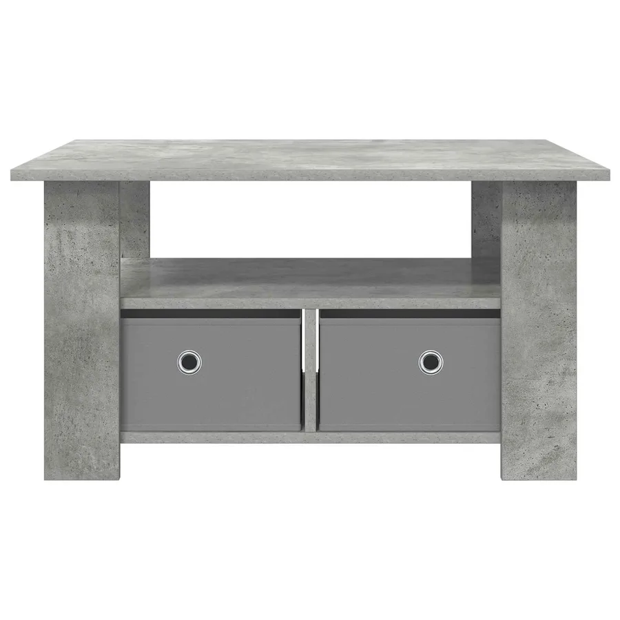 Table basse Gris béton 77 x 55 x 42 cm Bois d'ingénierie - 5