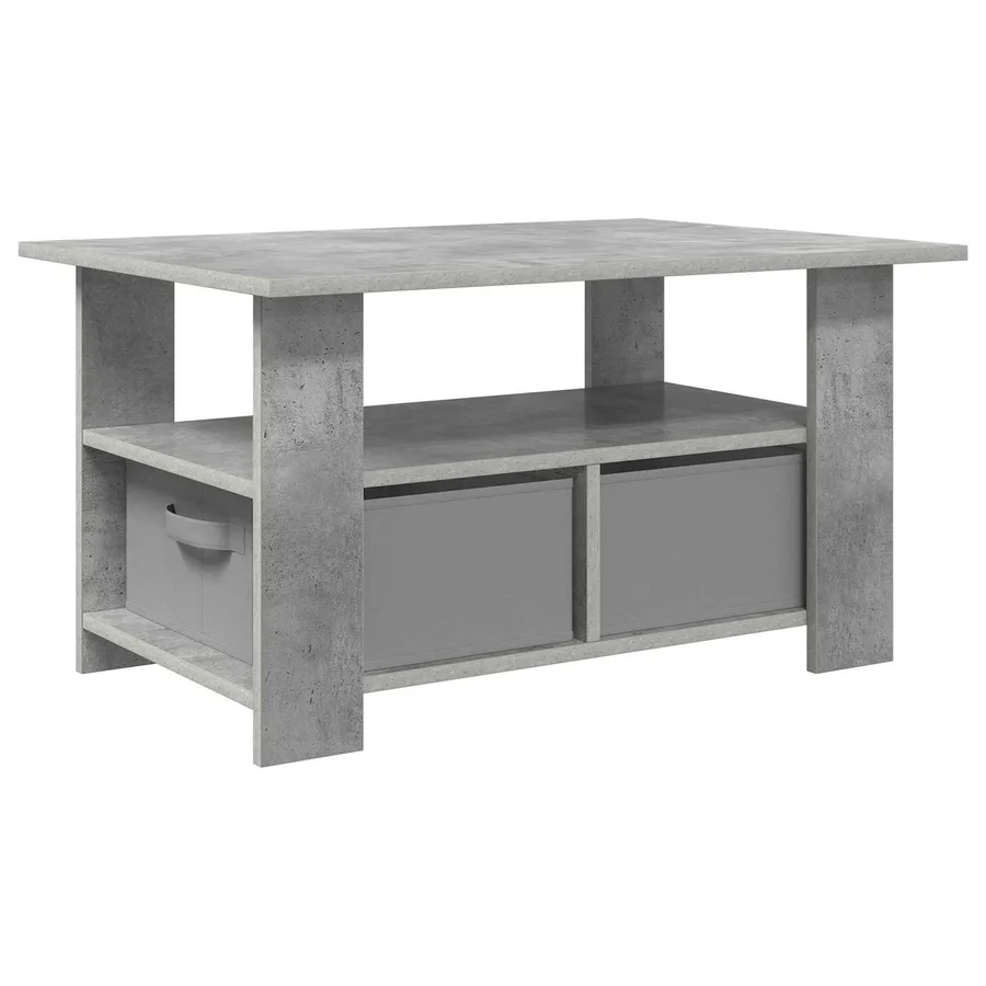 Table basse Gris béton 77 x 55 x 42 cm Bois d'ingénierie - 7