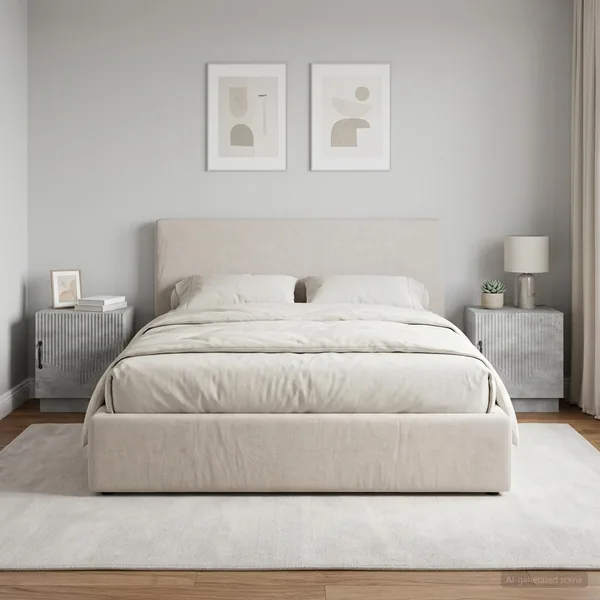 Table de chevet 2 pcs Gris Béton 43 x 34,5 x 47 cm