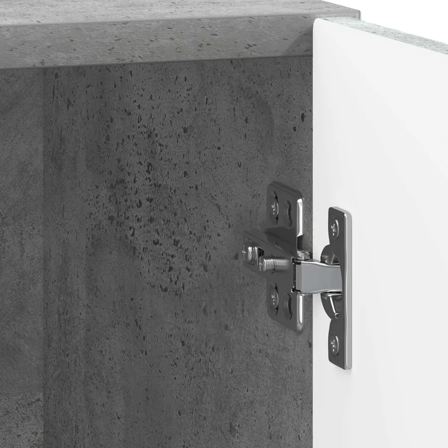 Table de chevet 2 pcs Gris Béton 43 x 34,5 x 47 cm - 11