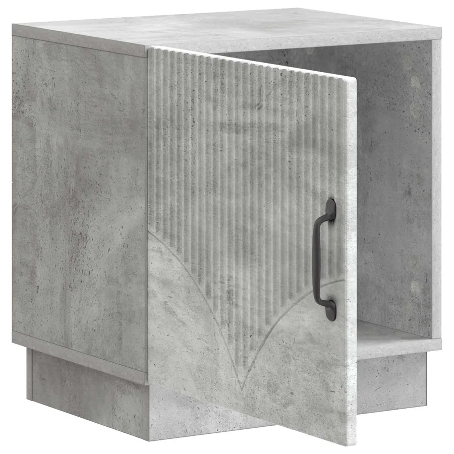 Table de chevet 2 pcs Gris Béton 43 x 34,5 x 47 cm - 6