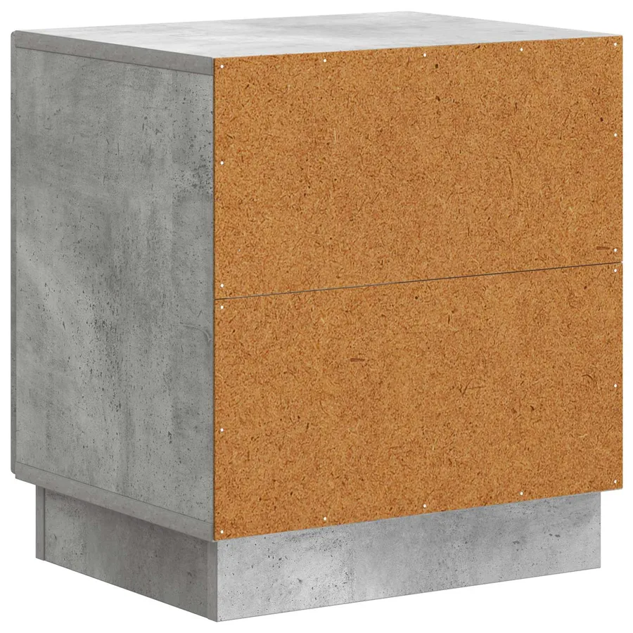 Table de chevet 2 pcs Gris Béton 43 x 34,5 x 47 cm - 9