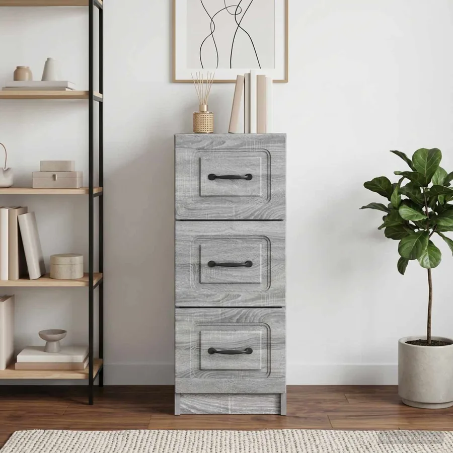 Armoire à tiroirs Sonoma gris 33 x 34,5 x 87 cm