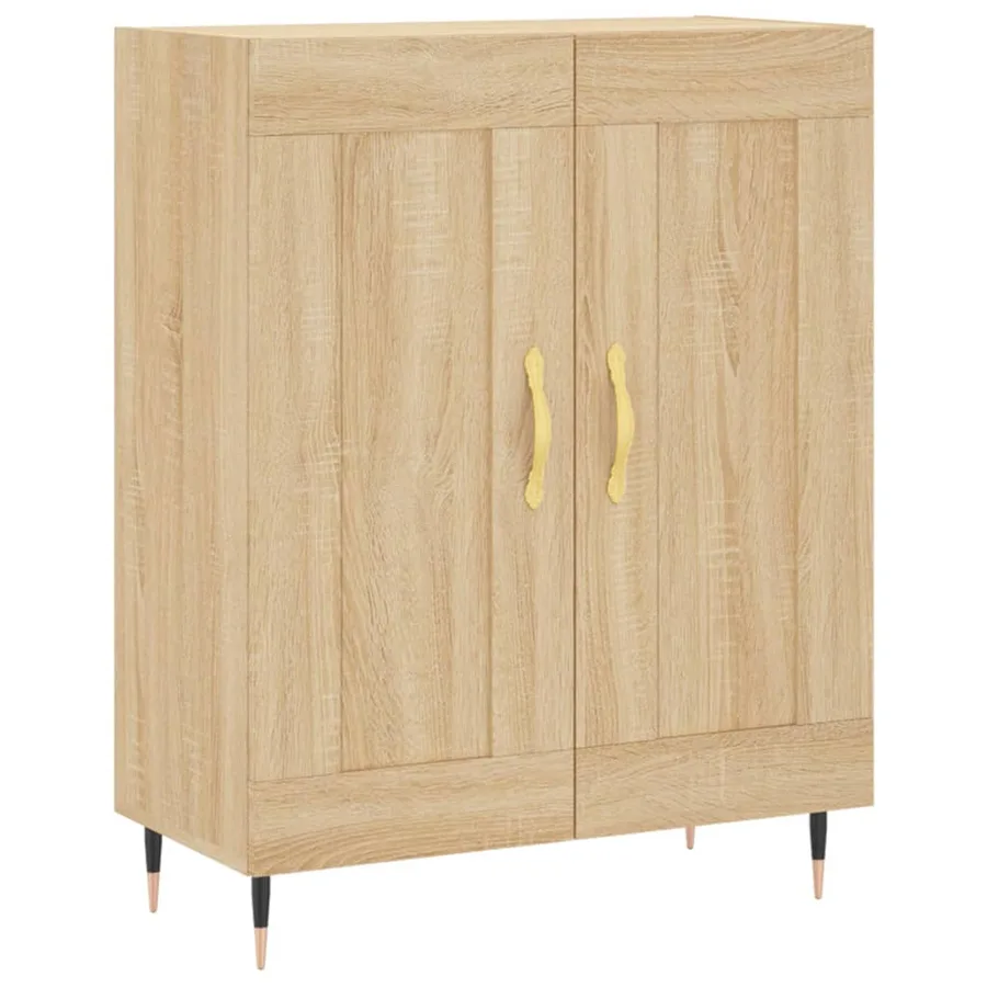 Buffet haut Chêne sonoma 69,5x34x180 cm Bois d'ingénierie - 6