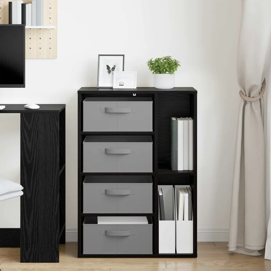 Buffet Chêne noir 60 x 33,5 x 84 cm - 4
