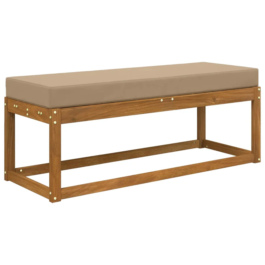 Coussin de Siège d'Extérieur Taupe 111,5 x 40 x 8 cm - 3