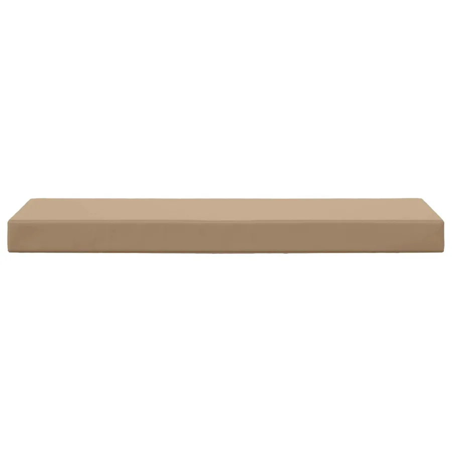 Coussin de Siège d'Extérieur Taupe 111,5 x 40 x 8 cm - 4