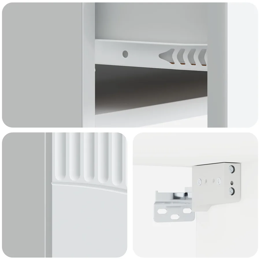Cabinet de chevet mural avec tiroir Blanc 49 x 34,5 x 20 cm - 8