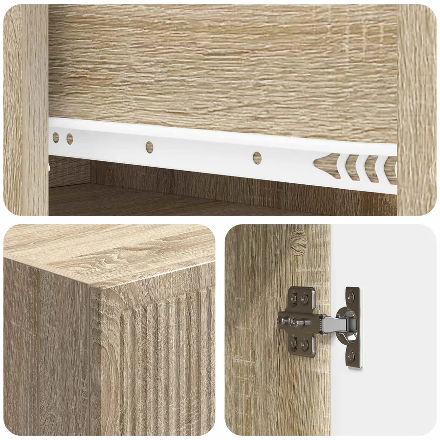 Ensemble de Meubles 2 pcs 33 x 34,5 x 90 cm Bois d'ingénierie - 8