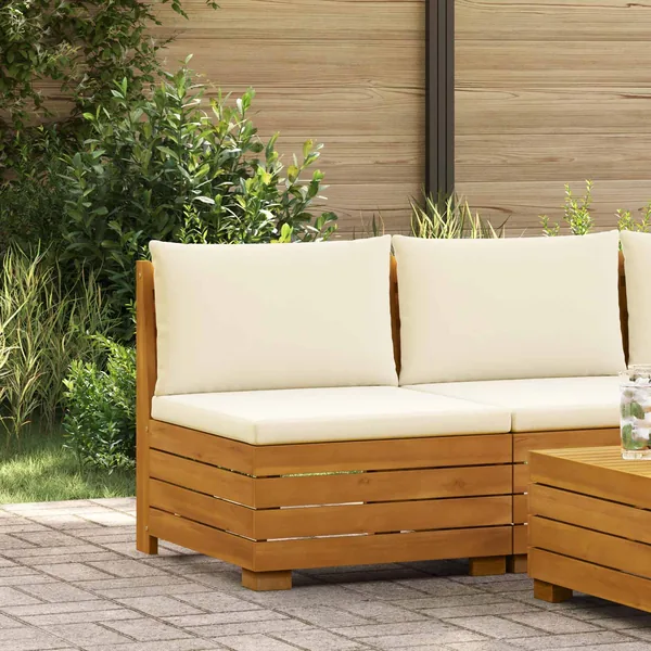 Sofa de jardin milieu Bois d'Acacia Massif Marron