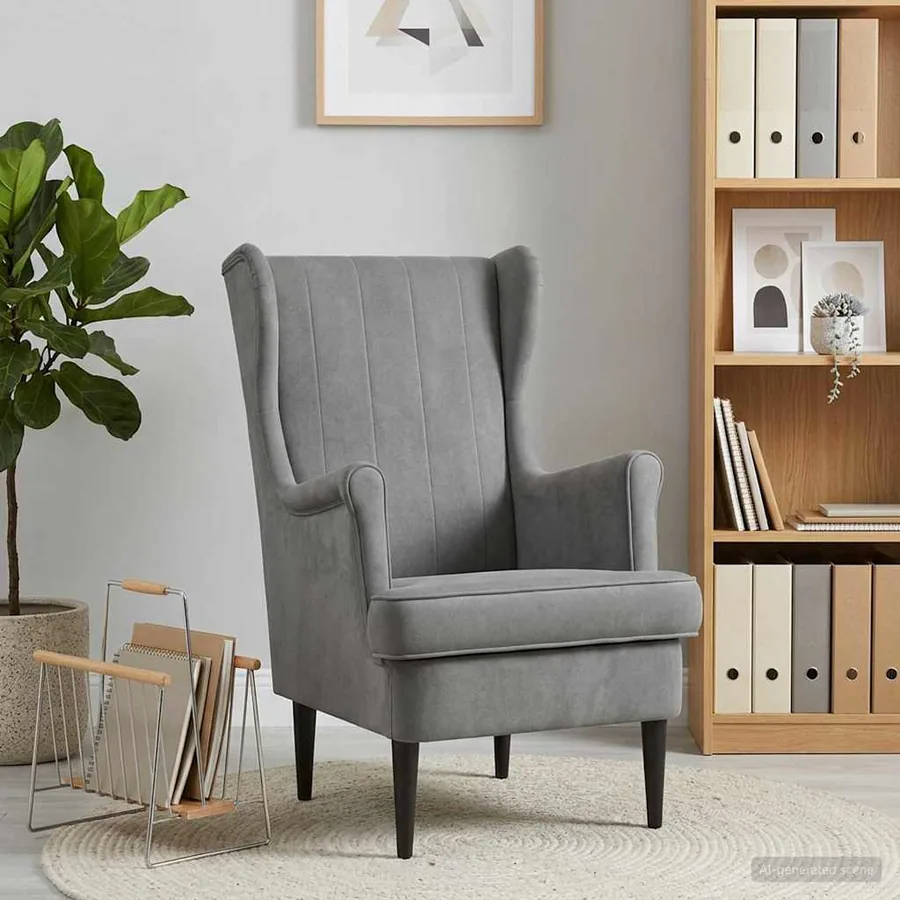 Fauteuil Gris foncé Velours