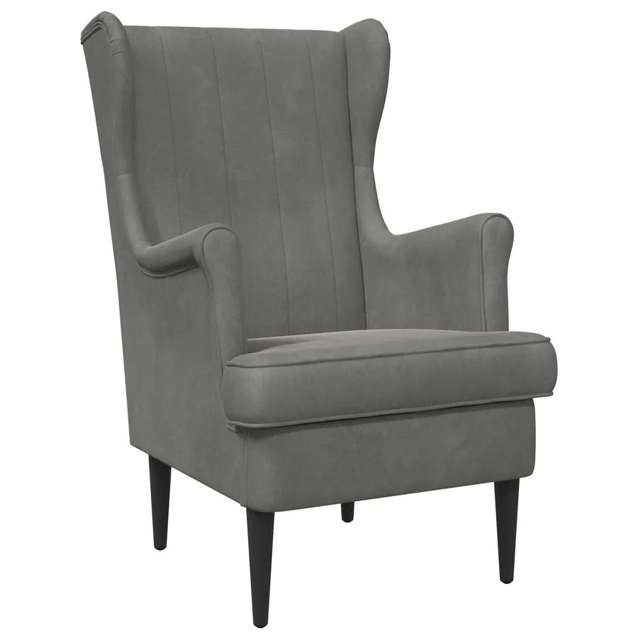 Fauteuil Gris foncé Velours - 2