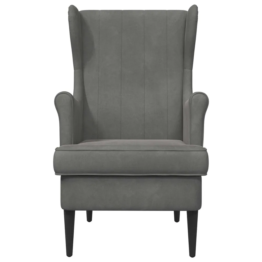 Fauteuil Gris foncé Velours - 4