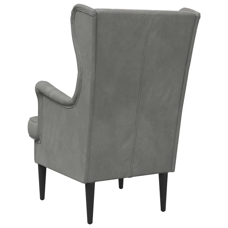 Fauteuil Gris foncé Velours - 6