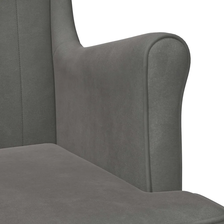Fauteuil Gris foncé Velours - 7
