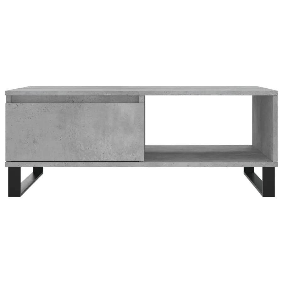 Table basse gris béton 90x60x35 cm bois d'ingénierie - 5