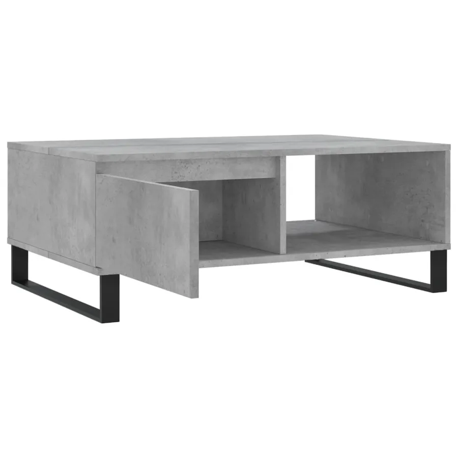 Table basse gris béton 90x60x35 cm bois d'ingénierie - 6