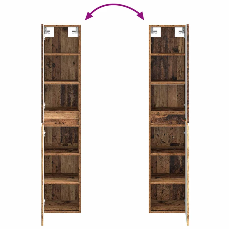 Ensemble d'armoire de salle de bain 5 pcs Bois ancien - 13