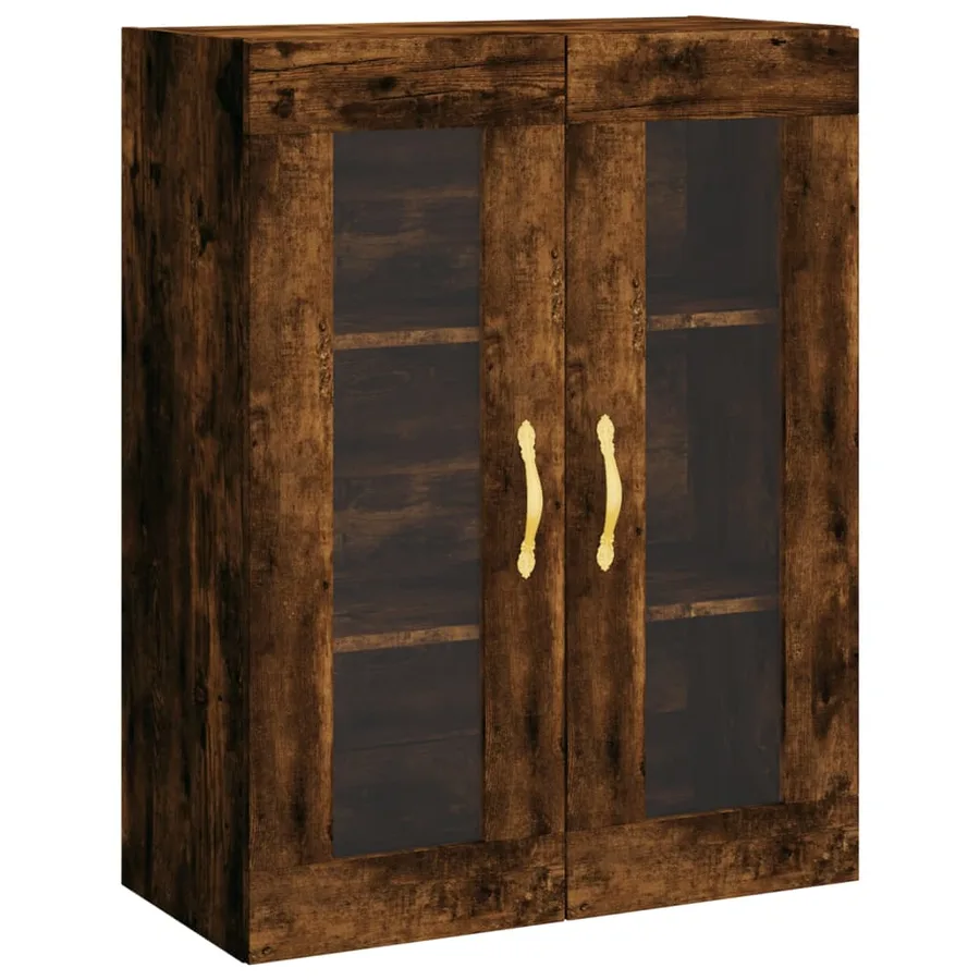 Armoire murale chêne fumé 69,5x34x90 cm - 2