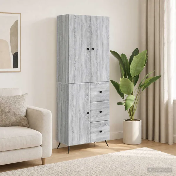Ensemble de Meubles 2 pcs Sonoma gris Bois d'ingénierie