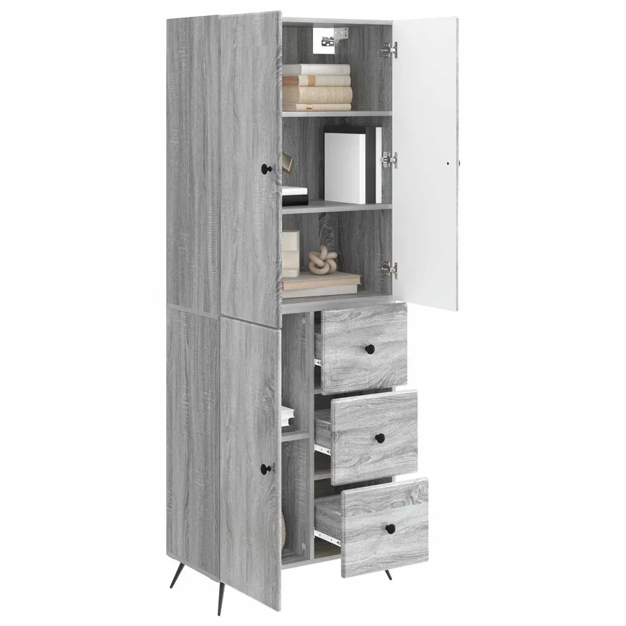 Ensemble de Meubles 2 pcs Sonoma gris Bois d'ingénierie - 3