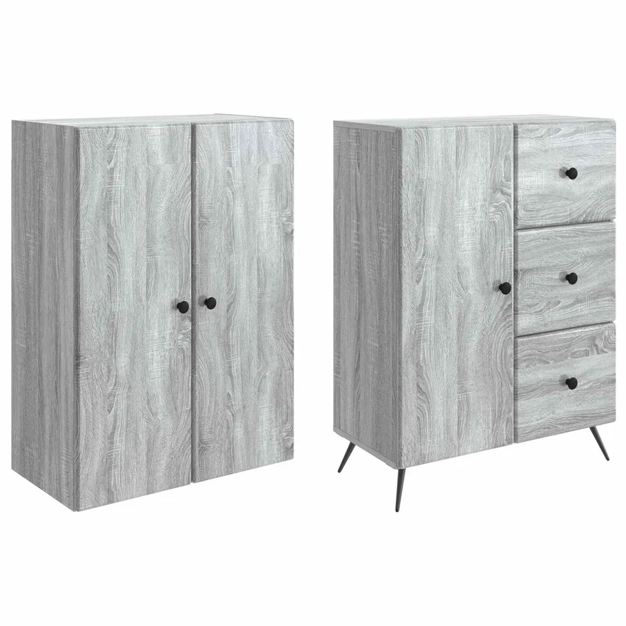 Ensemble de Meubles 2 pcs Sonoma gris Bois d'ingénierie - 4