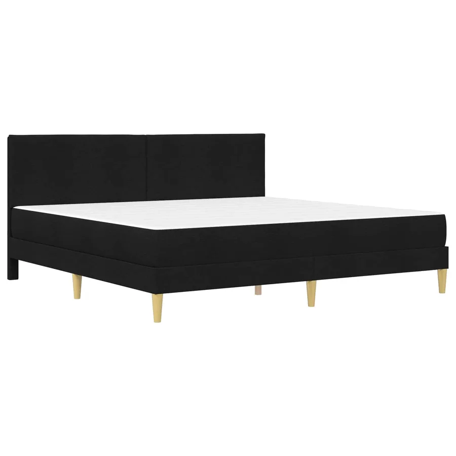 Cadre de lit Noir 200 x 200 cm Polyester - 3
