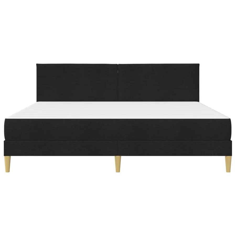 Cadre de lit Noir 200 x 200 cm Polyester - 6