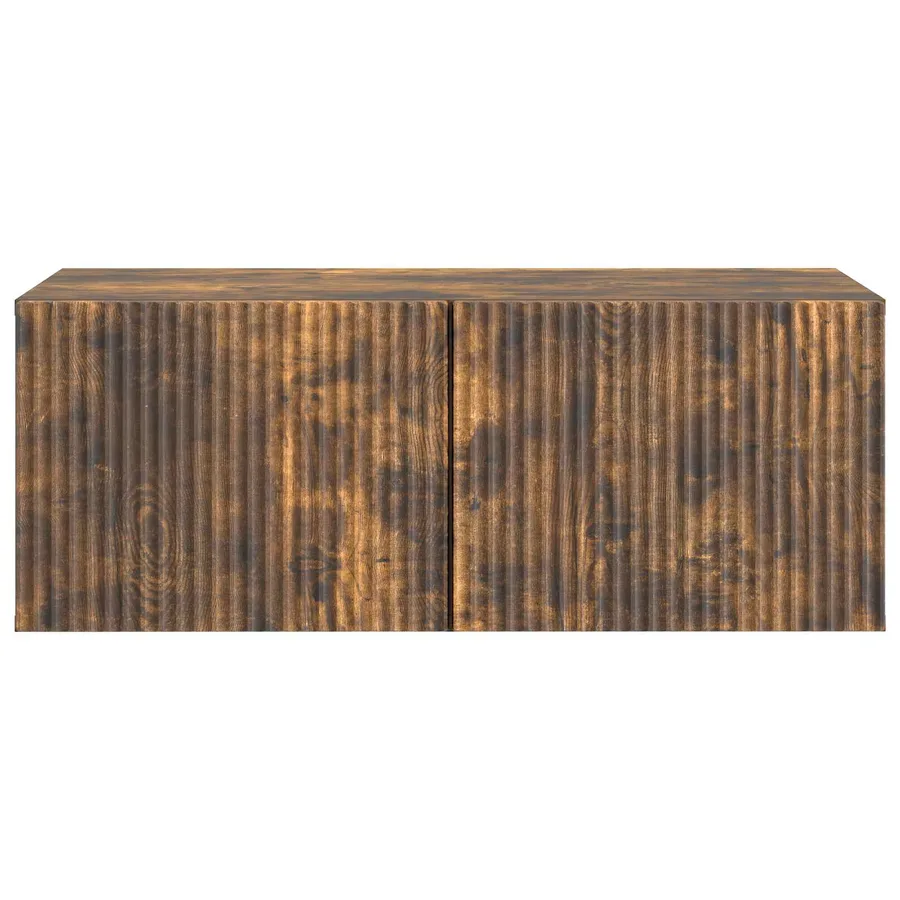 Meuble TV mural Chêne fumé 78,5 x 41 x 30 cm Bois d'ingénierie - 6