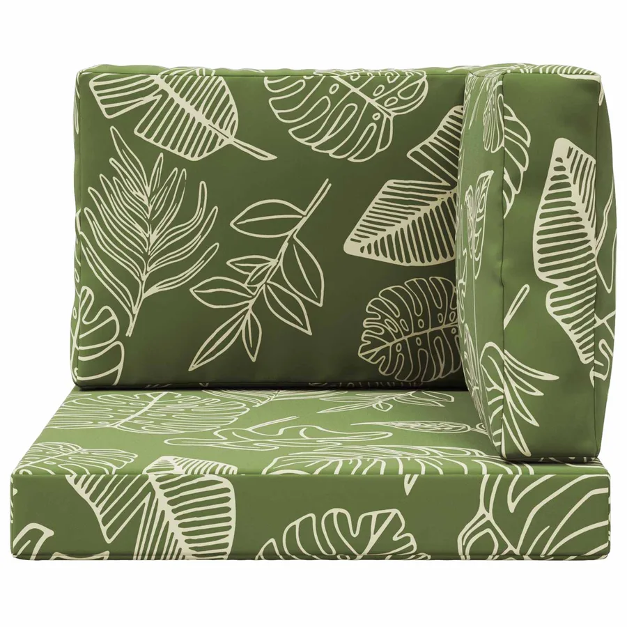 Coussin de canapé d'extérieur 3 pcs Modèle feuille Polyester - 6