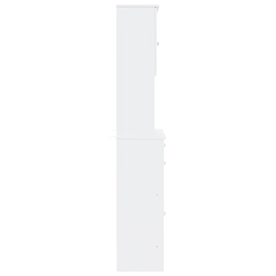 Buffet ALTA blanc 77x35x188 cm bois massif de pin - 5