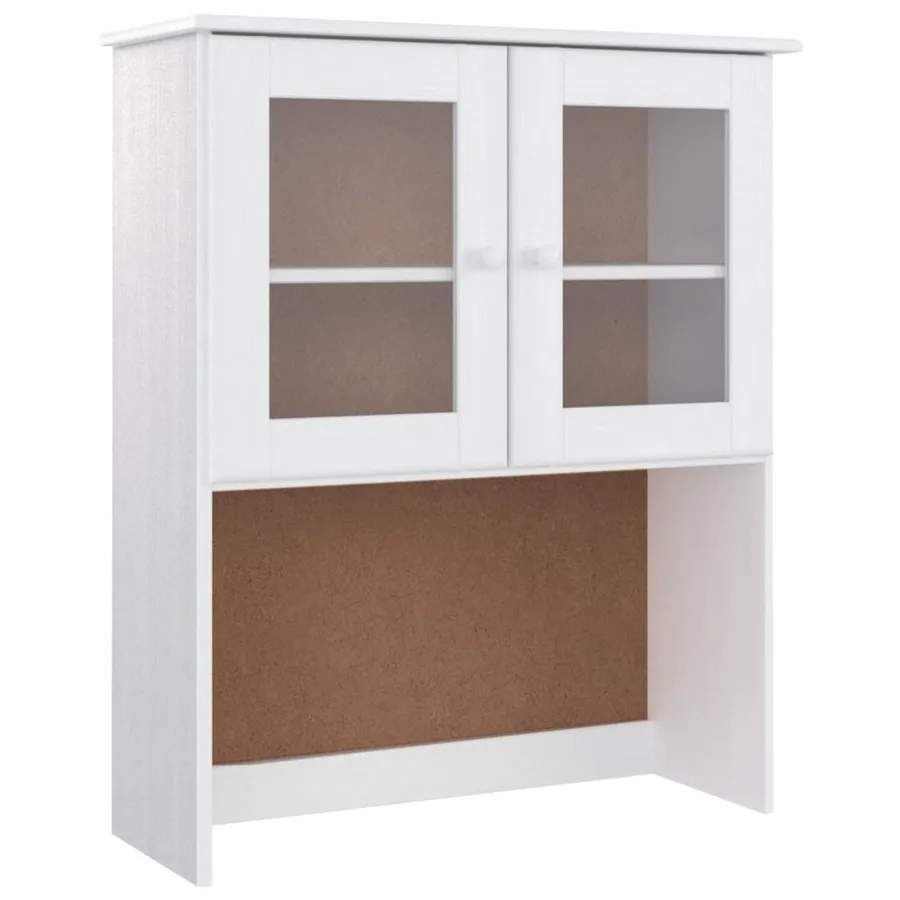 Buffet ALTA blanc 77x35x188 cm bois massif de pin - 7