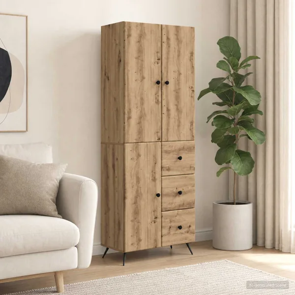 Ensemble de Meubles 2 pc Chêne artisanal Bois d'ingénierie