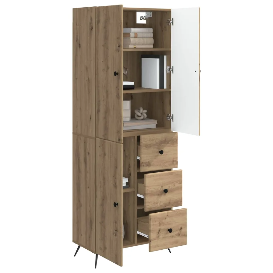 Ensemble de Meubles 2 pc Chêne artisanal Bois d'ingénierie - 3