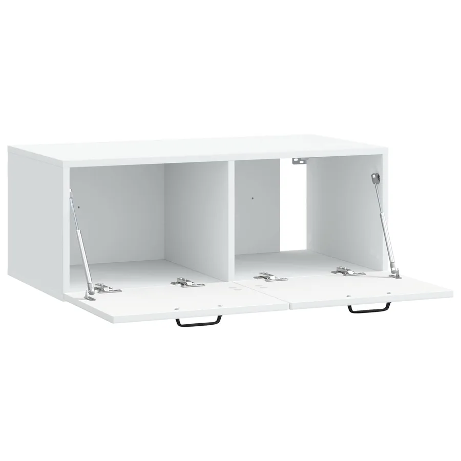 Meuble TV mural Blanc 78,5 x 41 x 30 cm Bois d'ingénierie - 5