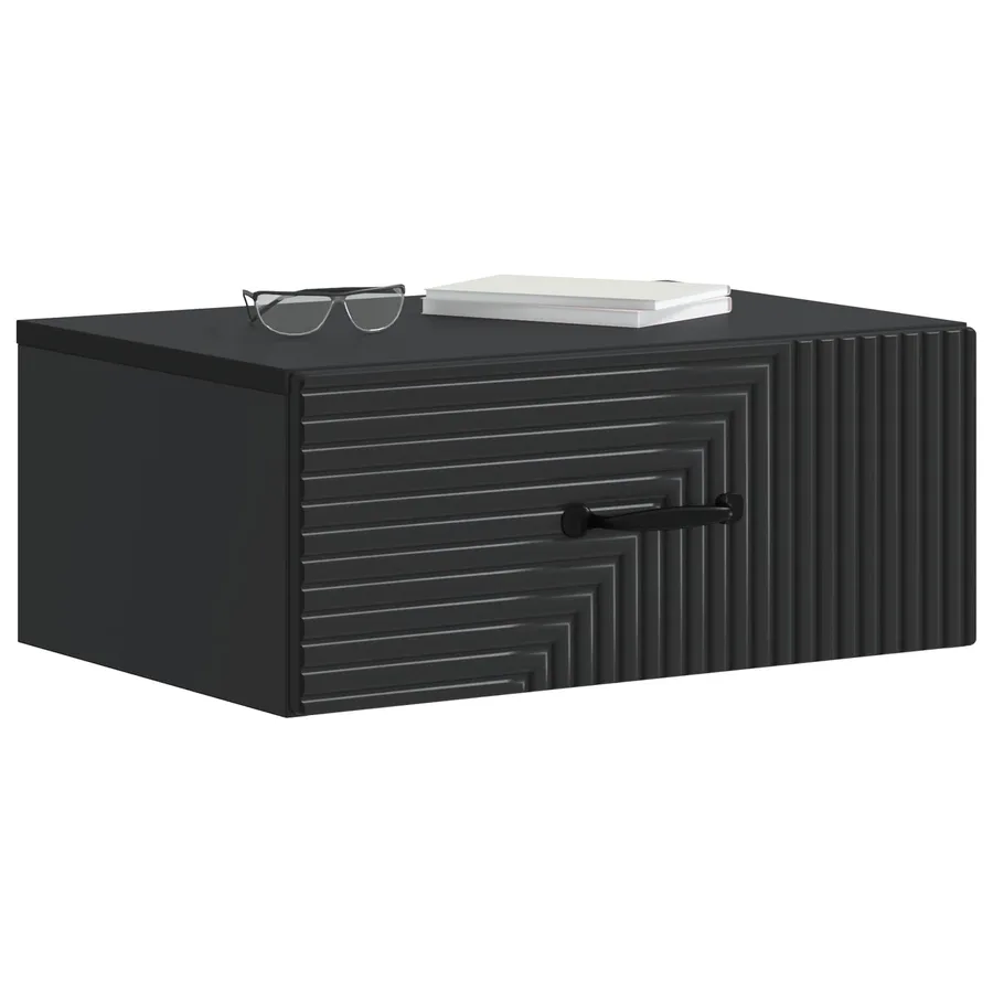 Cabinet de chevet mural 2 pcs Noir 49 x 34,5 x 20 cm - 3