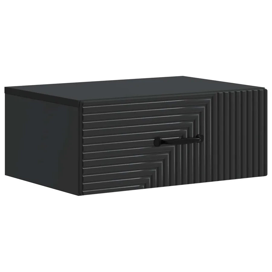 Cabinet de chevet mural 2 pcs Noir 49 x 34,5 x 20 cm - 5