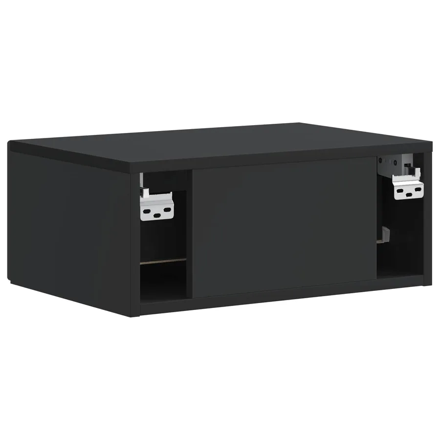 Cabinet de chevet mural 2 pcs Noir 49 x 34,5 x 20 cm - 9