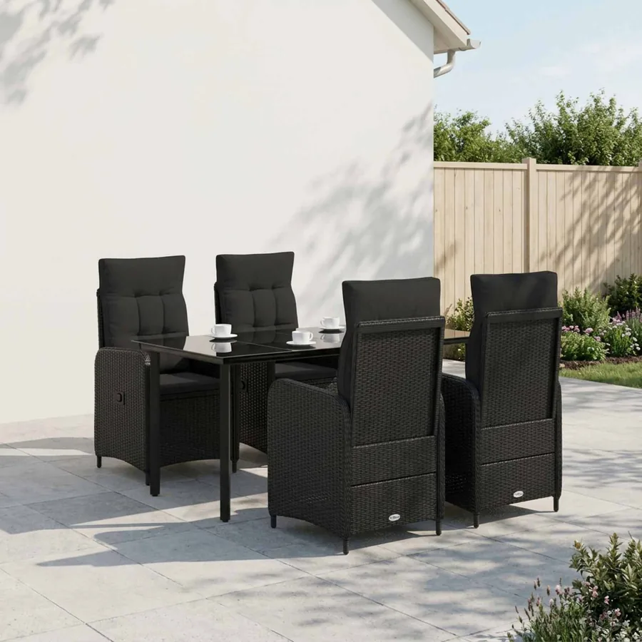 Ensemble de Tables Basses avec coussin avec oreiller 5 pcs