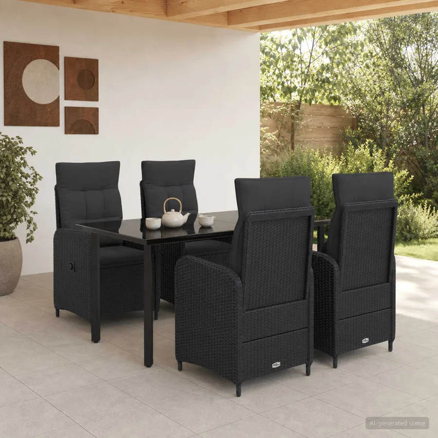 Ensemble de Tables Basses avec coussin avec oreiller 5 pcs - 3