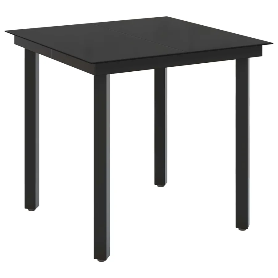 Ensemble de Tables Basses avec coussin avec oreiller 5 pcs Noir - 5