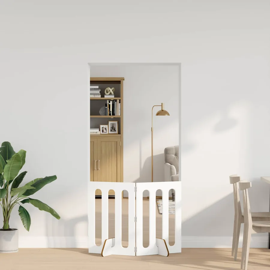 Clôture pliable pour animaux 2 pcs Blanc 100,5 x 38 x 70 cm